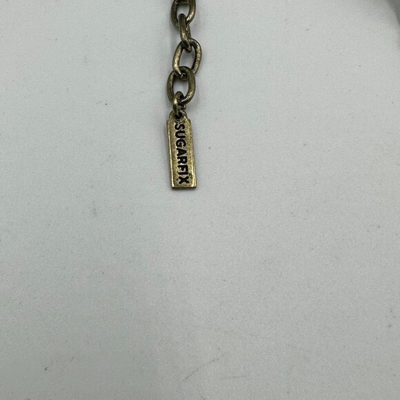 3/$30 Sugarfix Necklace Bronze Geometric Triangle Collar Pendant Neon Colors - Picture 6 of 10